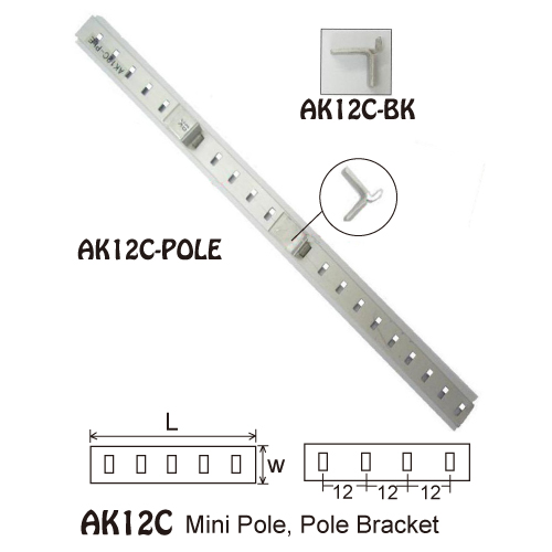 千层柱层板托 AK12C-BK